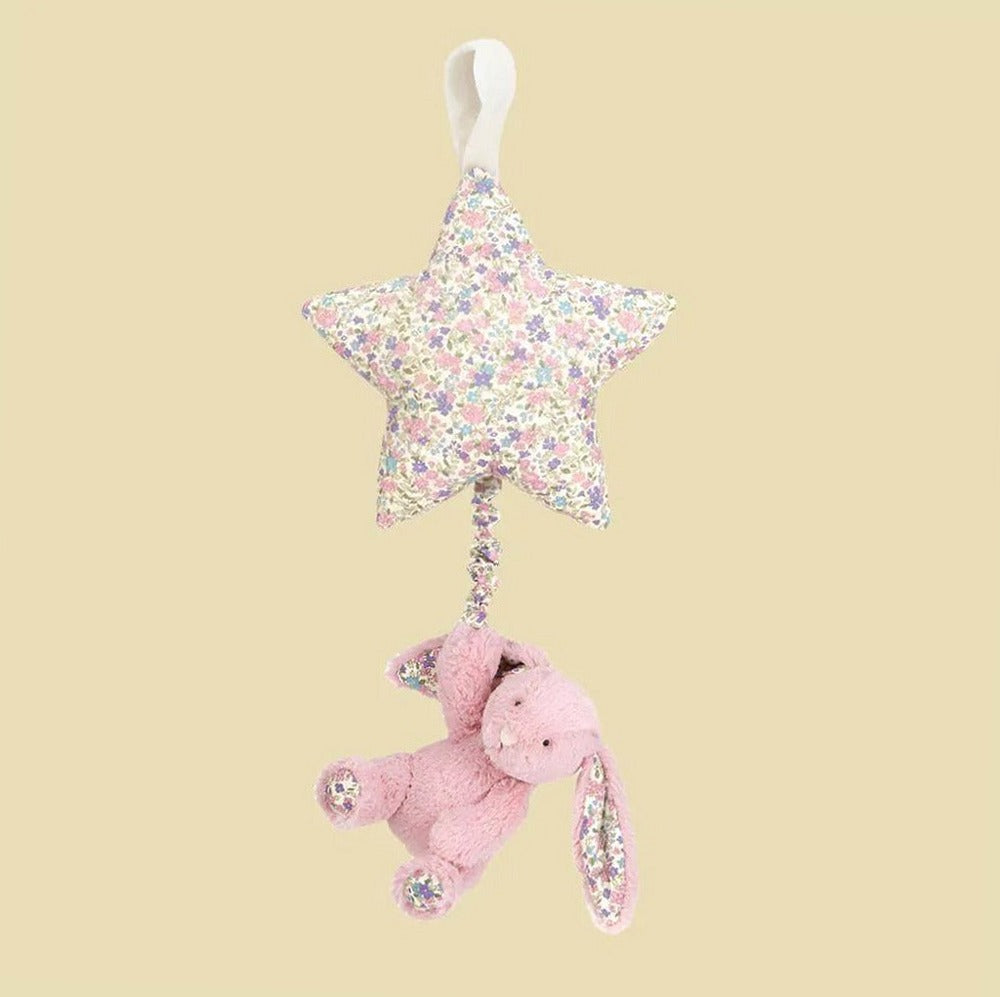 Blossom Tulip Bunny Star Musical Pull — front view