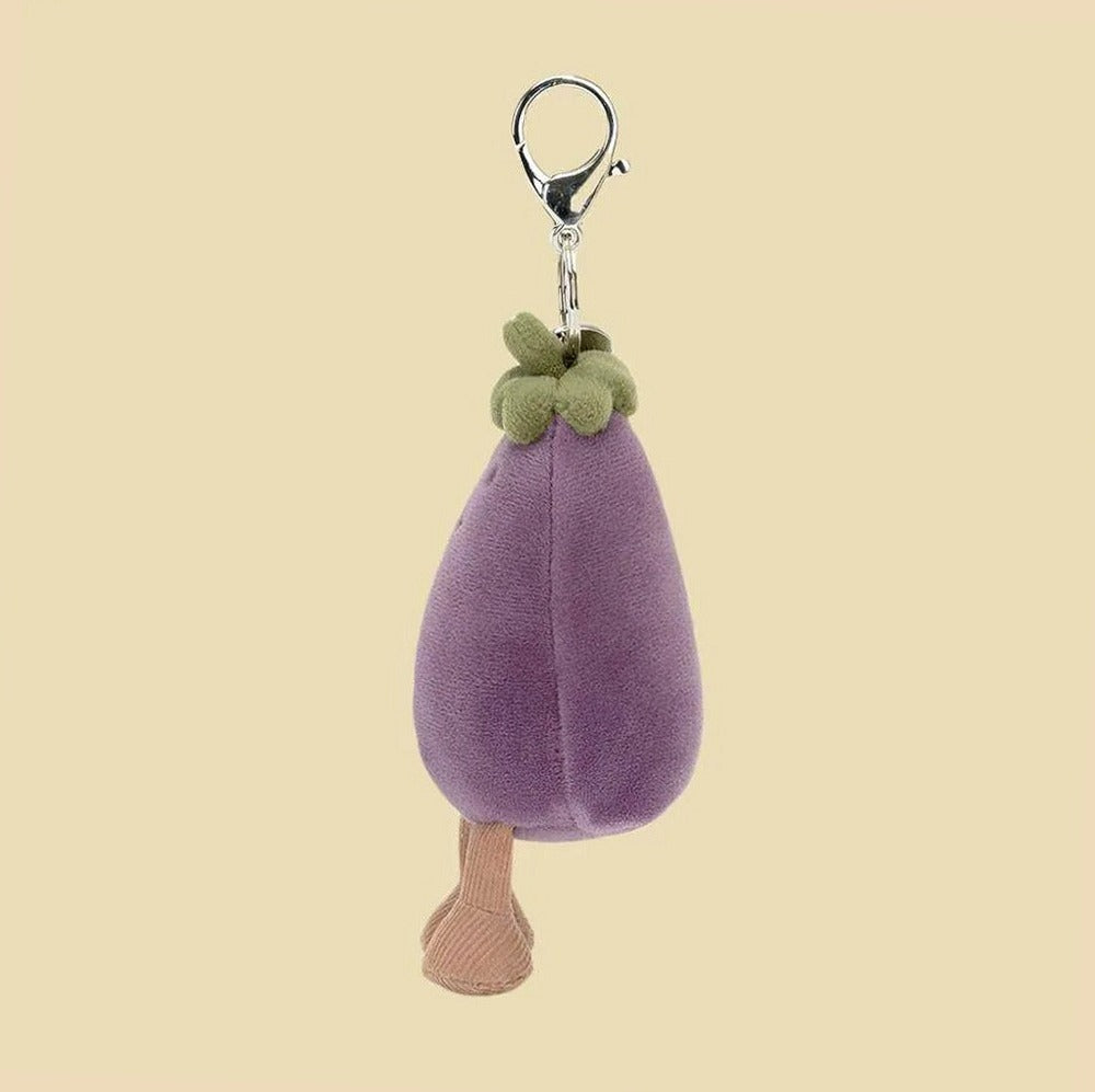 Vivacious Vegetable Aubergine Bag Charm — gallery view 2