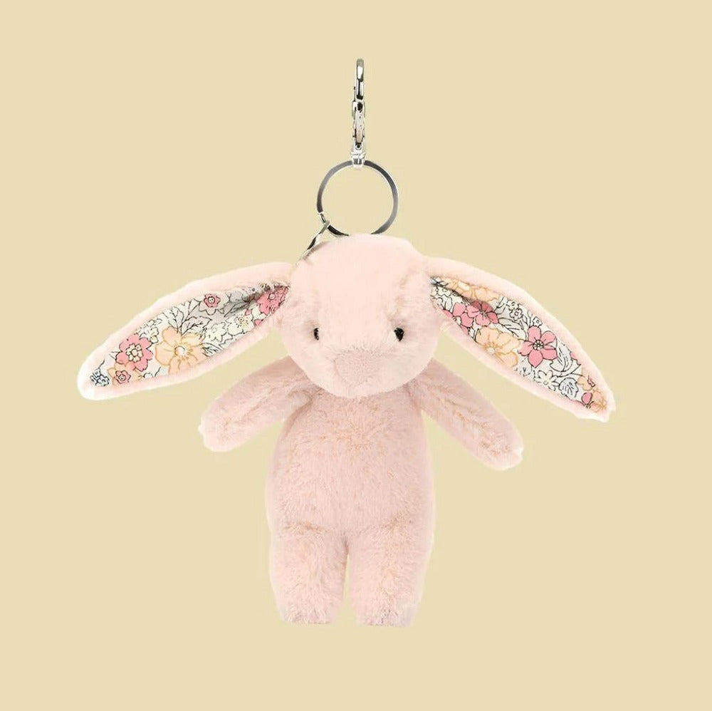 Blossom Blush Bunny Bag Charm — front view