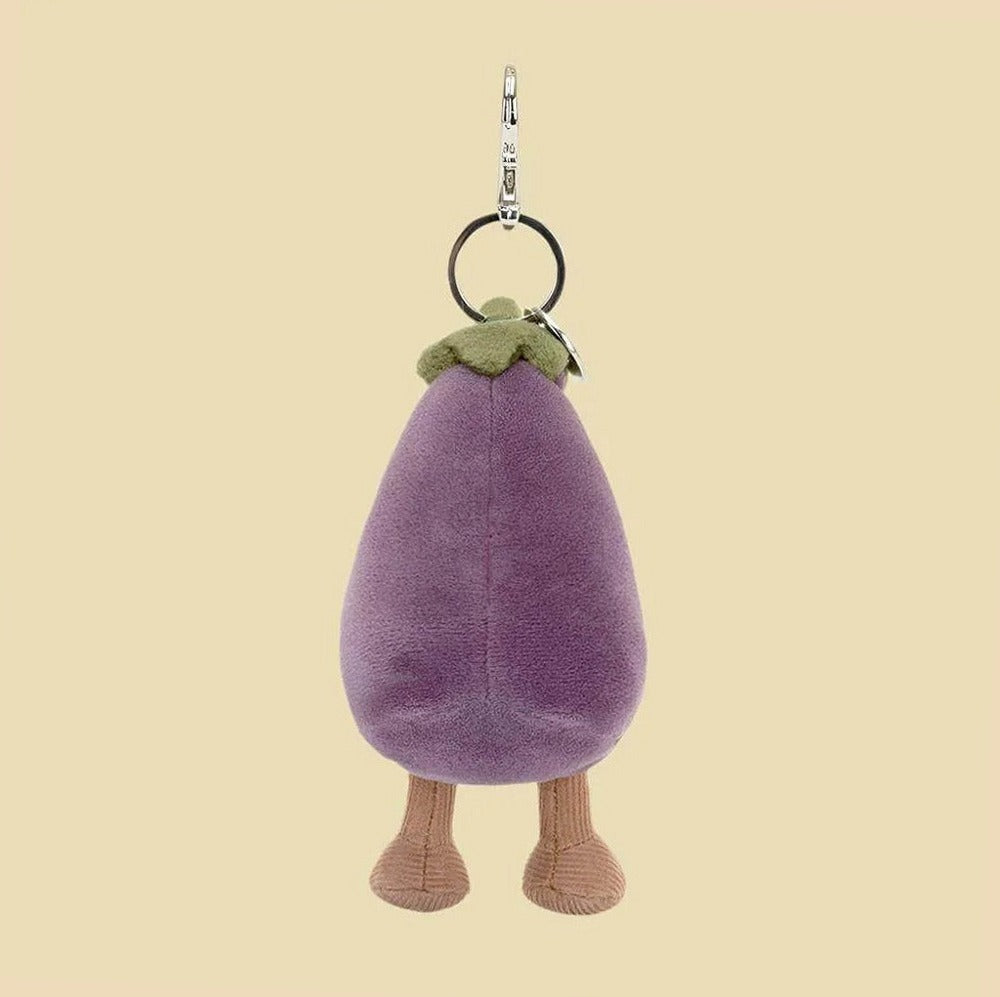 Vivacious Vegetable Aubergine Bag Charm — gallery view 3