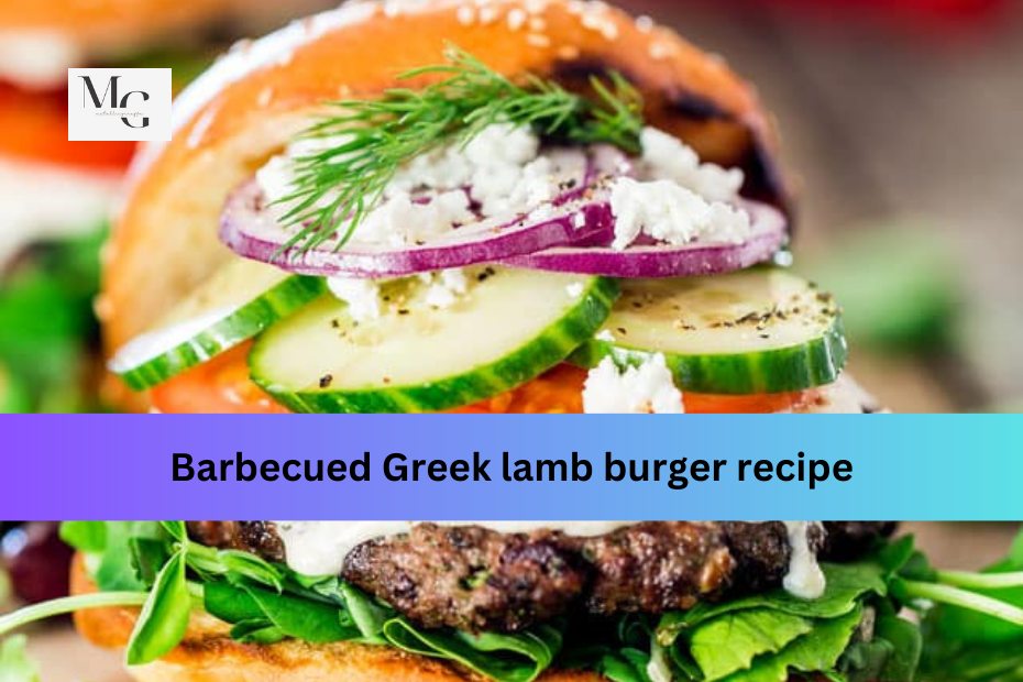 Barbecued Greek lamb burger recipe